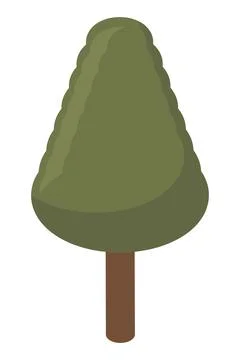 Pine tree isometric Stock Illustration