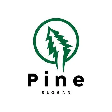 Pine Tree Logo, Luxurious Elegant Simple Design, Fir Tree Vector Abstract, .. Illustrazione stock