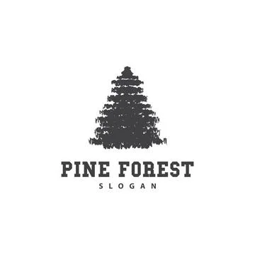 Pine Tree Logo, Luxurious Elegant Simple Design, Fir Tree Vector Abstract, .. イラスト素材