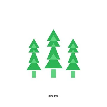 Pine tree logo vector design template Illustrazione stock