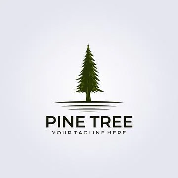 Pine tree logo vector illustration design Stock Illustration