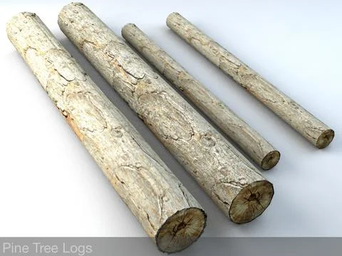 Pine Tree Logs 3D Model