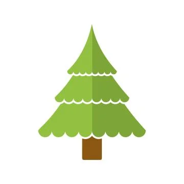 Pine tree merry christmas celebration icon. Vector graphic Illustrazione stock