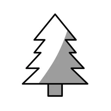 Pine tree natural picnic shadow 스톡 일러스트