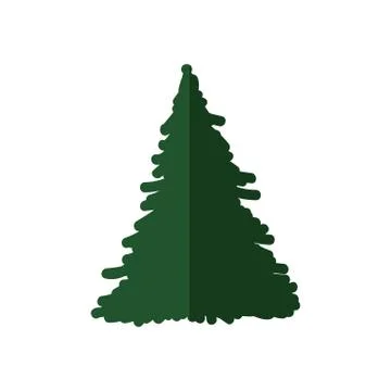 Pine tree. Nature design. Vector graphic Illustrazione stock