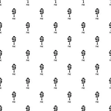 Pine tree pattern seamless vector Stock Illustration