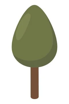 Pine tree plant isometric Stock Illustration