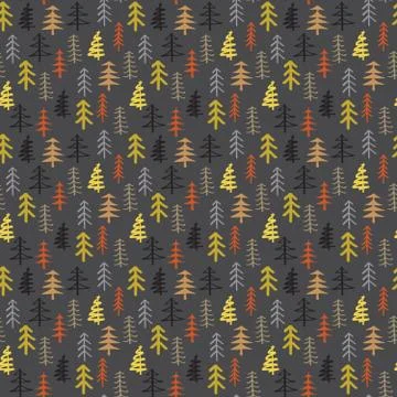 Pine tree seamless pattern. New Year and Christmas background, vector Illustr 库存插图