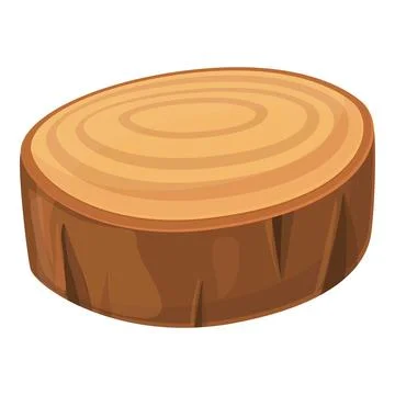 Pine tree trunk icon, cartoon style Stock Illustration