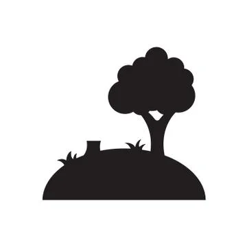 Pine tree vector icon Stock Illustration