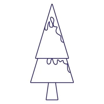 Pine tree of winter season vector design Illustrazione stock