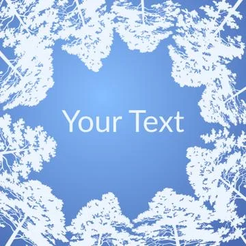 Pine Trees and Blue Sky Ilustración de archivo