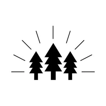 Pine trees image Stock Illustration
