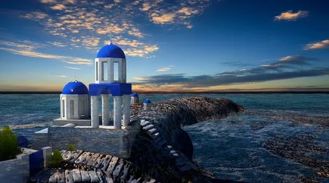 Pine trunks with forest on a background Stock Illustration