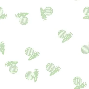Pine wood glyph seamless pattern Stock Illustration