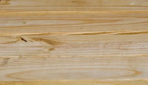 Pine wood plank table surface from an angle Stock Photos