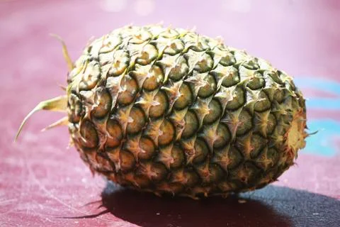 Pineaple closeup on the table Stock Photos