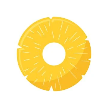 Pineapple ananas icon in flat style. Tropical summer fruit vector illustrat.. Stock Illustration