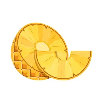 Pineapple ananas icon in flat style. Tropical summer fruit vector illustrat.. Stock Illustration