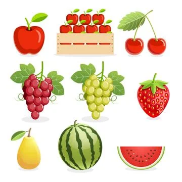 Pineapple and banana fruit. Vector illustration. Illustrazione stock