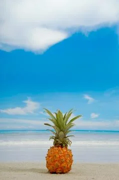 Pineapple and beach Foto stock