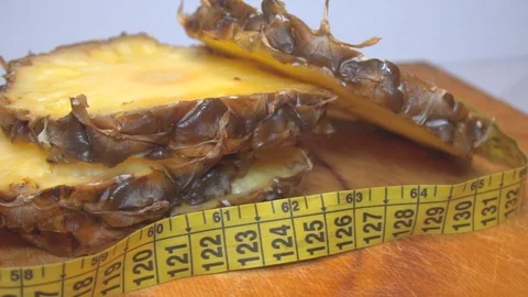 Pineapple and Measurement Video stock 100632083