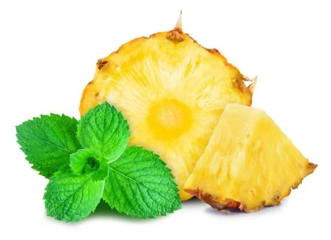 Pineapple and mint Stock Photos