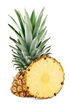 Pineapple and slice Foto stock