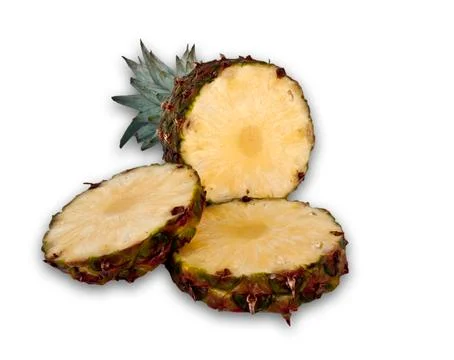 Pineapple and slices Stock Photos