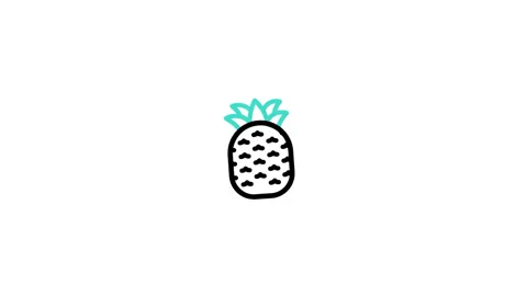 Pineapple Animated Icon Stock Footage 320234931