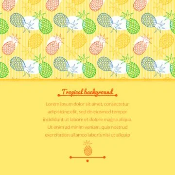 Pineapple background Stock Illustration
