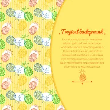 Pineapple background Stock Illustration