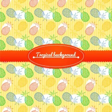 Pineapple background Illustrazione stock