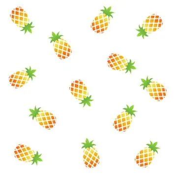 Pineapple Background Stock Illustration