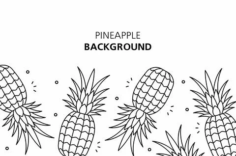 Pineapple background Stock Illustration