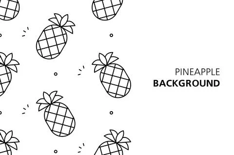 Pineapple background Stock Illustration