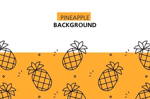 Pineapple background Stock Illustration