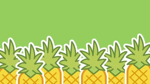 Pineapple Border Greens Stock Footage 335630140