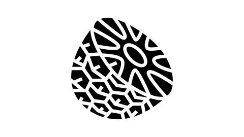 Pineapple brown yellow glyph icon animation Stock Footage 224890923