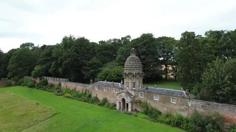 Pineapple Building (Drone wide Panning) Stock Footage 263330801