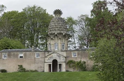 The Pineapple building at Dumore Castle in the grounds Stock Photos
