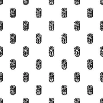Pineapple can pattern creating a seamless food background Stock Illustration