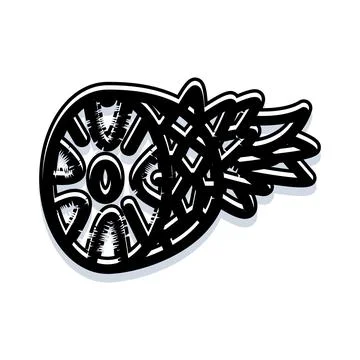 Pineapple car wheel creating unique fruit vehicle concept Stockillustratie