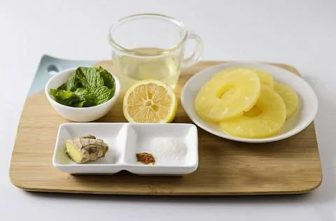Pineapple Carpaccio1 Foto stock