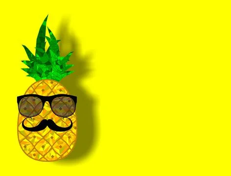 Pineapple cartoon Stock Illustration