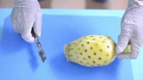 Pineapple Carving Knife Stock Footage 158365460