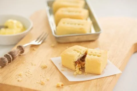 Pineapple Cheese Tart. Stock Photos