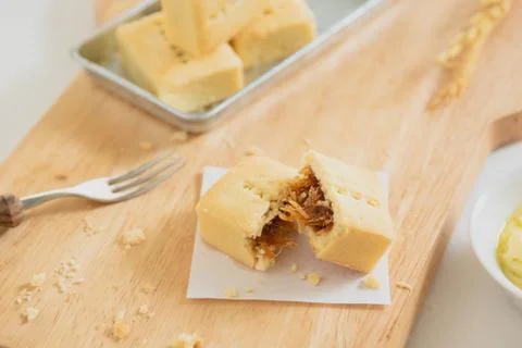 Pineapple Cheese Tart. Stock Photos