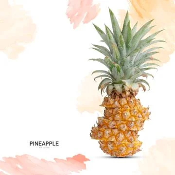 Pineapple with clipping paths. Foto stock