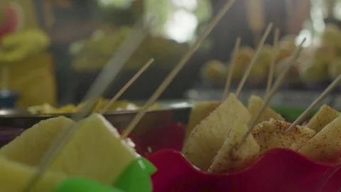 Pineapple Close Up Video stock 105666084